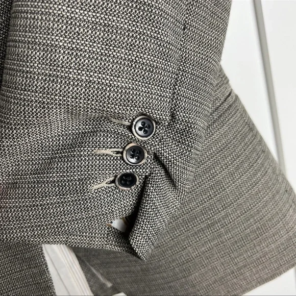 CABi Barrister Tweed Ruched 3/4 Sleeve Womens Blazer Style 923  Brown Size 8 - Picture 4 of 12